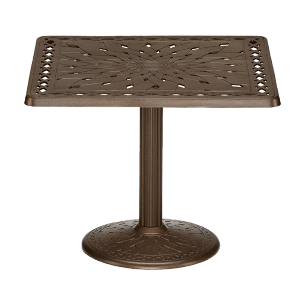 Telescope 36" Square Cast Aluminum Dining Table