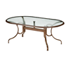 Telescope 43" x 75" Oval Glass Table with Aluminum Frame