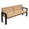 6 Ft. Mission Park Recycled Plastic Bench With Steel Frame