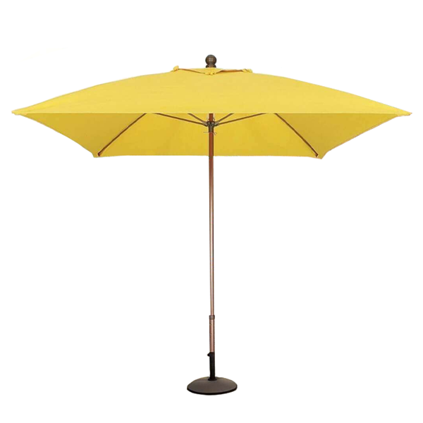 Commercial Umbrellas Market Style Umbrella, 6 Foot Square with Heavy Duty Aluminum 2 Piece Pole and Pulley Lift, Sunbrella