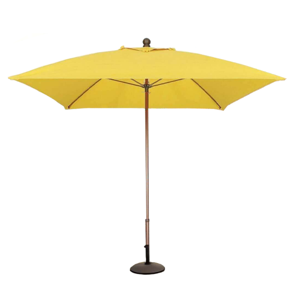 Commercial Umbrellas Market Style Umbrella, 6 Foot Square with Heavy Duty Aluminum 2 Piece Pole and Pulley Lift, Sunbrella