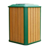 32 Gallon Recycled Plastic Square Receptacle With Steel Frame