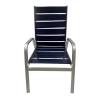 Destin Vinyl Strap Commercial Armchair with Stackable Heavy-Duty Aluminum Frame - 9 lbs.