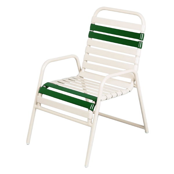 Daytona Vinyl Strap Commercial Chair Powder-Coated Aluminum Stackable