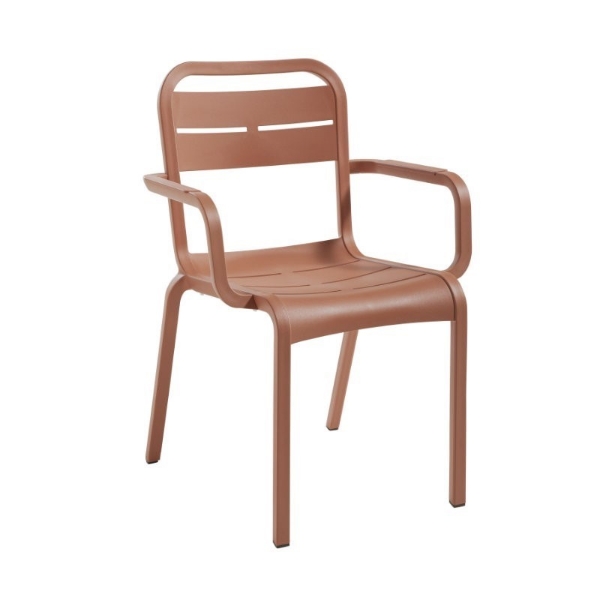 Cannes Stackable Dining Armchair with Reinforced Frame - 10 lbs.