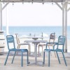 Cannes Armless Dining Chair with Stackable Commercial Frame - 8.5 lbs.	