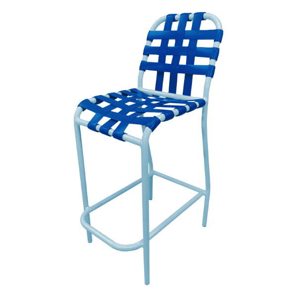 Daytona Cross Weave Vinyl Strap Commercial Bar Stool