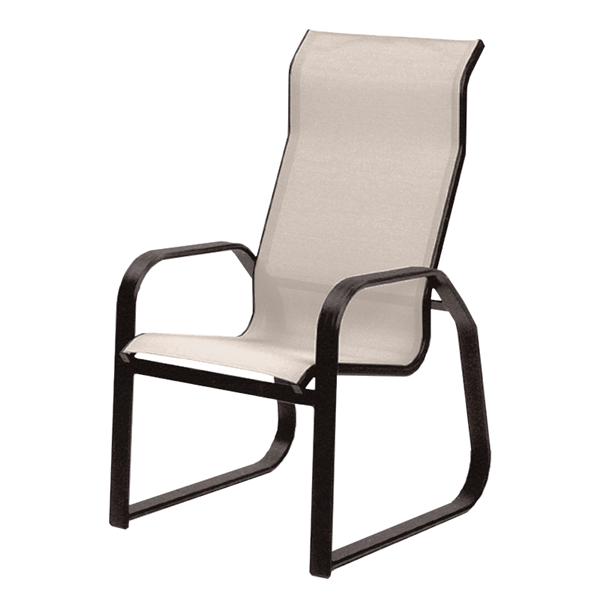 Maya Sling Supreme Sled Dining Chair with Powder-Coated Aluminum Frame - 15 lbs.