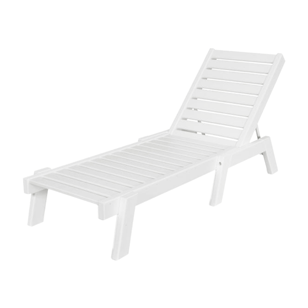 Captain Recycled Plastic Armless Chaise Lounge From Polywood