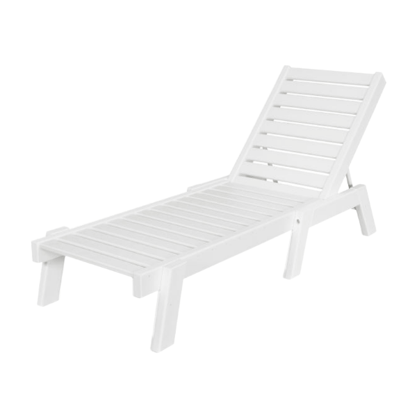 Captain Recycled Plastic Armless Chaise Lounge from Polywood 62 lbs