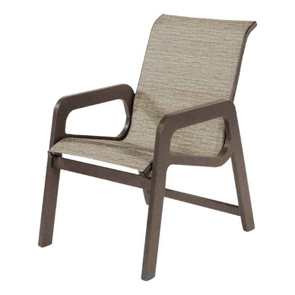 Malibu Sling Dining Arm Chair With Marine Grade Polymer Frame