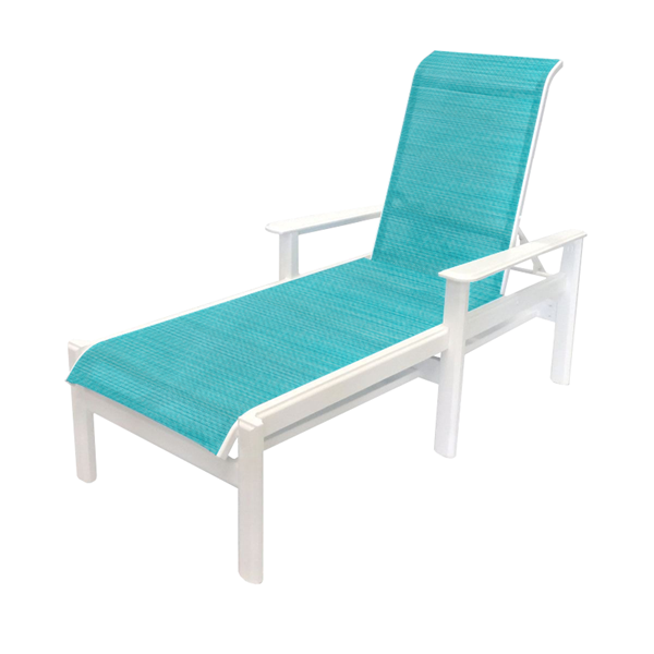 Hampton Sling Armless Chaise Lounge With Marine Grade Polymer Frame