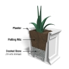 Fairfield Commercial Square 28" x 28" Planter with Impact-Resistant Frame - 45 lbs.