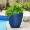 Modesto Round Double-Wall 30" Planter with Polyethylene Frame - 32 lbs.