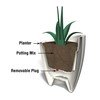 Modesto Round Double-Wall 30" Planter with Polyethylene Frame - 32 lbs.