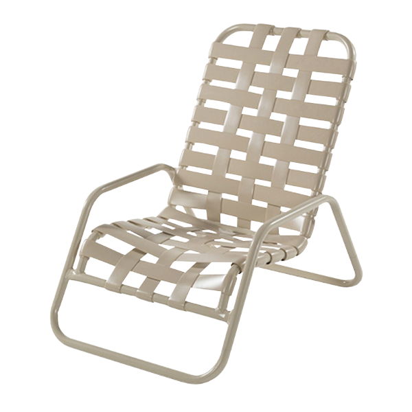 St. Maarten Vinyl Crossweave Strap Sand Chair