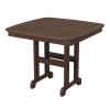 37" Square Nautical Recycled Plastic Dining Table From Polywood