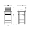 Captain Recycled Plastic Bar Chair From Polywood
