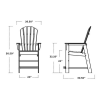 South Beach Adirondack Recycled Plastic Patio Counter Chair From Polywood