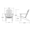 Seashell Adirondack Recycled Plastic Patio Chair from Polywood