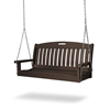Nautical Recycled Plastic Porch Bench Swing From Polywood With Chain Kit