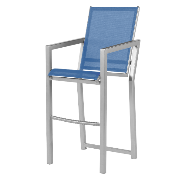 Madrid Sling Bar Height Chair With Powder Coated Aluminum Frame