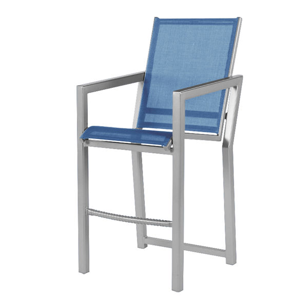 Madrid Sling Counter Height Chair With Powder Coated Aluminum Frame