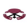 RHINO 46" Round Solid Top Thermoplastic Polyolefin Coated Pedestal Picnic Table