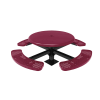 RHINO 46" Round Solid Top Thermoplastic Polyolefin Coated Pedestal Picnic Table