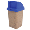 30 Gallon Commercial Concrete Square Trash Receptacle With Push Door Top