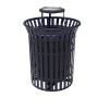 Elite Series 32 Gallon Skyline Thermoplastic Trash Receptacle With Top And Liner