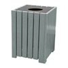 32 Gallon Landmark Collection Recycled Plastic Square Hinged Trash Receptacle