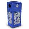 42 Gallon Intermingle Stainless Steel Paneled Recycle Receptacle