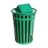 36 Gallon Steel Powder Coated Trash Can w/ Liner - 95 Lbs.	