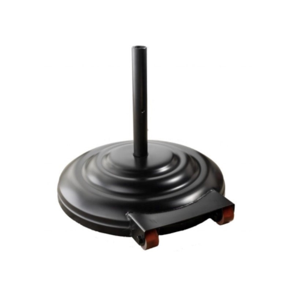 Aluminum 23" Umbrella Base with Wheels Powdercoated and Weighted with Concrete - 115 lbs.