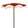 6 Foot Wave Fiberglass Umbrella With Powder Coated Black Steel 1 1/2" Pole