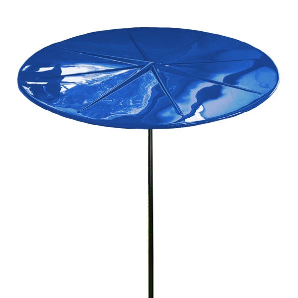 8 Foot Round "Starburst" Fiberglass Umbrella with Powder Coated Black Steel 1 1/2" Pole