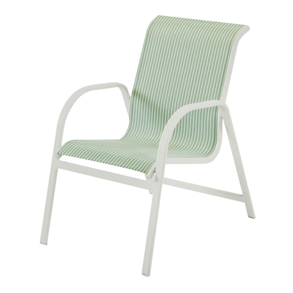 Ocean Breeze Dining Chair - Commercial Aluminum Frame With Sling Fabric