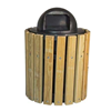 32 Gallon Round Trash Receptacle Frame with Southern Yellow Pine Slats