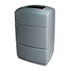 40 Gallon Poly Tec Polyethylene Rectangle Receptacle - Grey