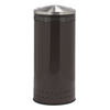 25 Gallon Precision Commercial Imprinted Steel Round Trash Receptacle With Flipper Door