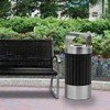 25 Gallon Round Riverview Steel Trash Receptacle with Dome Top