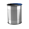 3.2 Gallon Precision Steel Round Waste Basket With Two Liners