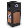 42 Gallon Stone Tec Recycling Commercial Square Plastic Trash Receptacle With Dome Lid