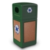 42 Gallon Stone Tec Recycling Commercial Square Plastic Trash Receptacle With Dome Lid