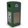 42 Gallon Stone Tec Recycling Commercial Square Plastic Trash Receptacle With Dome Lid