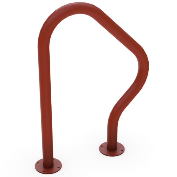 2 Space Sloped Powder Coated Steel Bike Rack