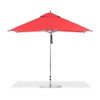 10 Foot Square Aluminum Frame Center Post Premium Umbrella with Marine Grade Fabric