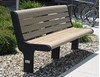 Evergreen Series Heavy Duty High Back Recycled Plastic Garden Bench - 4', 5', or 6' Inground