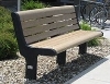 Evergreen Series Heavy Duty High Back Recycled Plastic Garden Bench - 4', 5', or 6' Inground